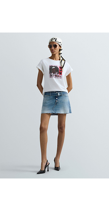 コットンジャージーPOP ART Tシャツ 詳細画像